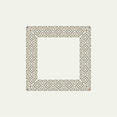 soyut sanat dekoratif kare süslemeli çerçeve