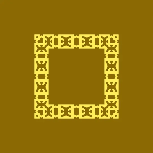抽象芸術の装飾的な正方形の装飾的なパターン フレーム — ストックベクタ