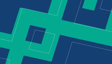 Basit ve modern mavi soyut düz pankart arkaplanı