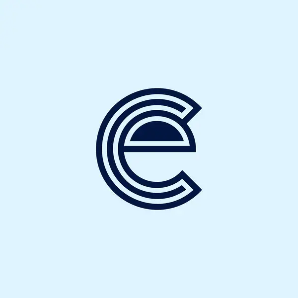 手紙セリウムかEcのロゴ — ストックベクタ
