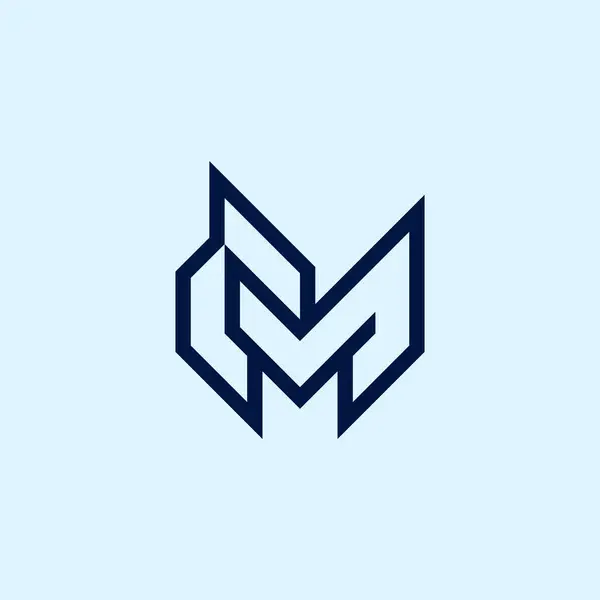信件Cm或Mc标志 — 图库矢量图片