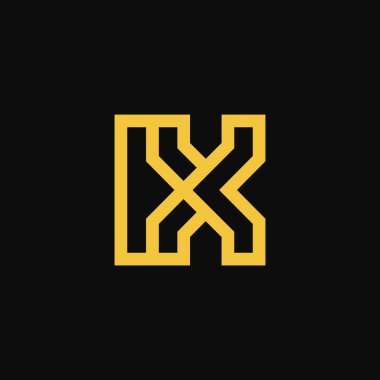 Modern ve lüks ilk harf KX veya XK monogram logosu