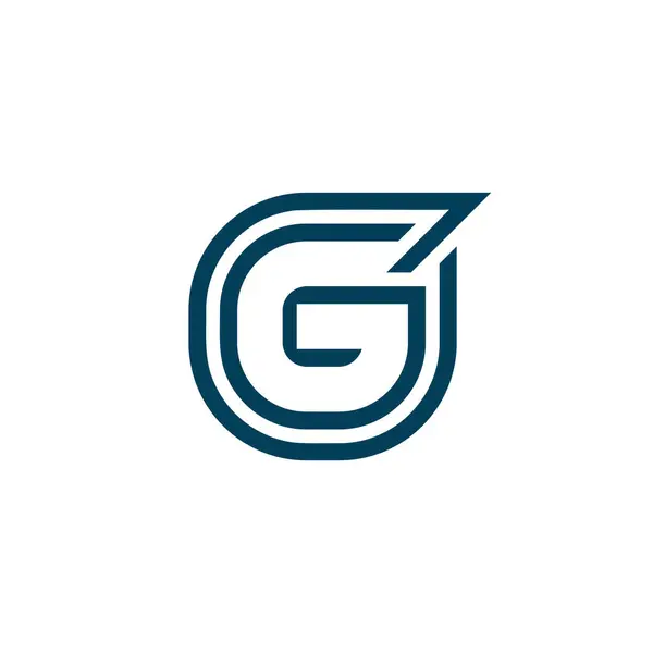 字母Gg或Double G标志 — 图库矢量图片