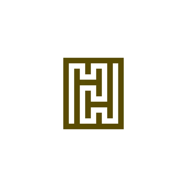 レターHhまたはダブルHのロゴ — ストックベクタ