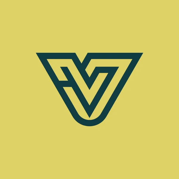 Modern Zarif Ilk Harf Veya Monogram Logosu — Stok Vektör