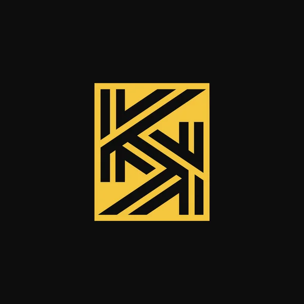 Modern ve lüks ilk harf KK veya 2K monogram logosu