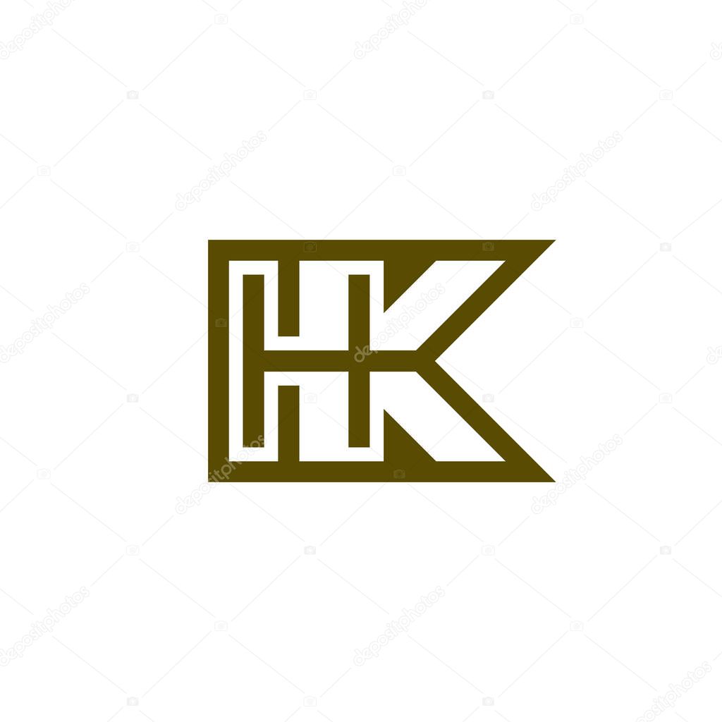 Letter HK or KH logo