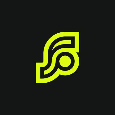 Modern ilk harf veya FO monogramı logosu