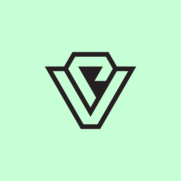 Moderní Minimalistické Úvodní Písmeno Nebo Monogram Logo — Stockový vektor