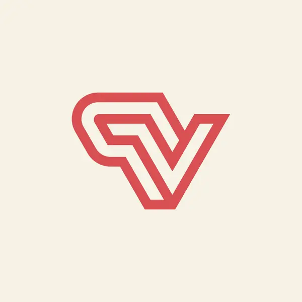 Logo Monogramma Iniziale Moderno Minimalista — Vettoriale Stock