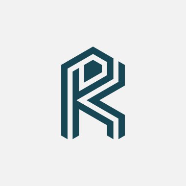 Modern ilk harf RK veya KR monogram logosu