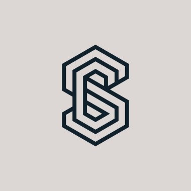 Modern ilk harf SG veya GS monogram logosu