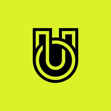 İlk harf UO veya OU monogram logosu