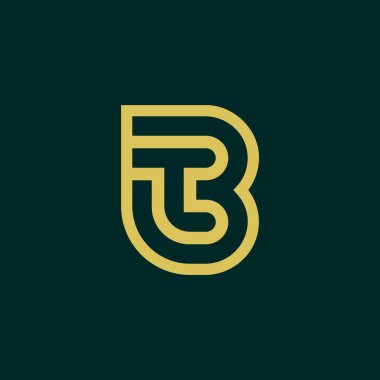 İlk harf TB veya BT monogram logosu