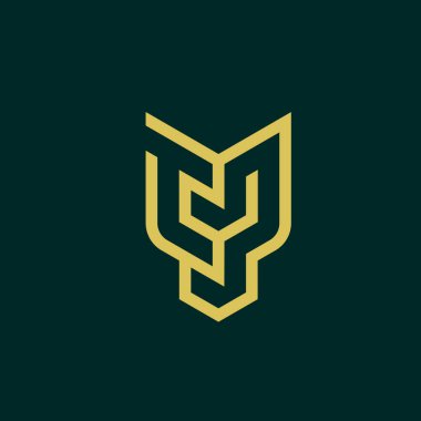 İlk harf TY veya YT monogram logosu