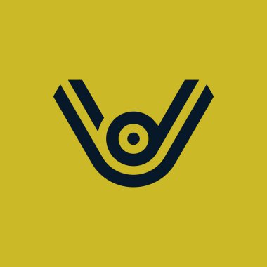 İlk harf VD veya DV monogram logosu