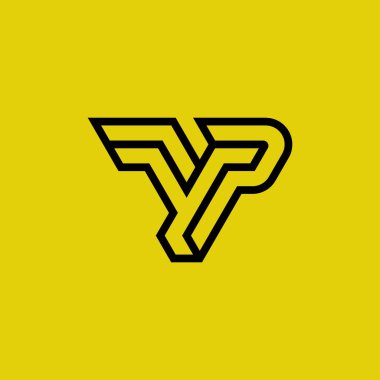 İlk harf YP veya PY monogram logosu