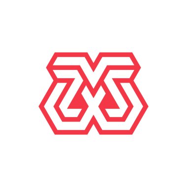 Modern ve minimalist baş harf ZW veya WZ monogram logosu