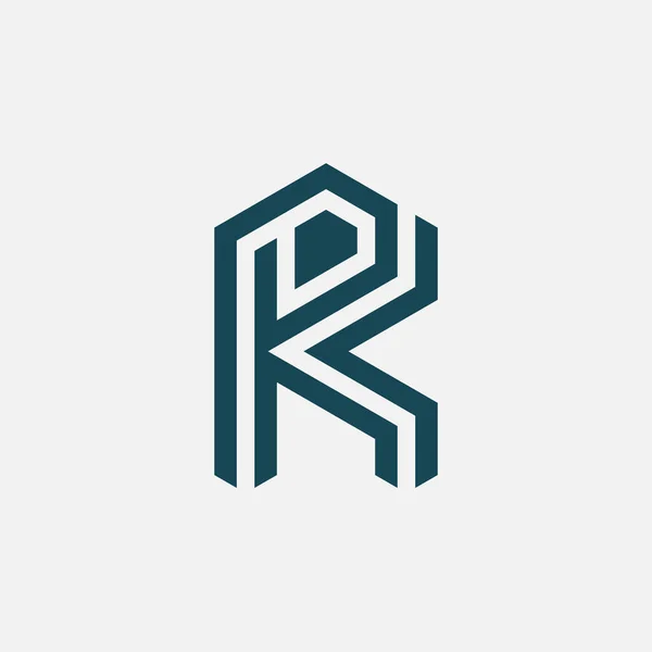 現代の初期文字RkまたはKrモノグラムのロゴ — ストックベクタ