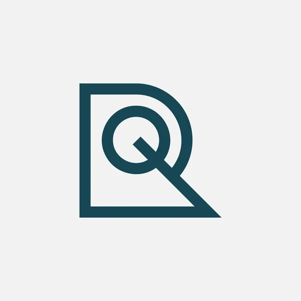 现代首字母Rq或Qr单字标识 — 图库矢量图片