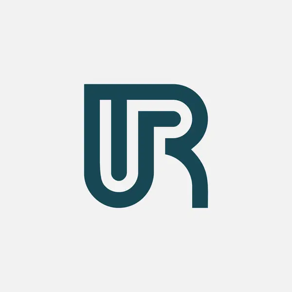 Modern ilk harf RU veya UR monogram logosu