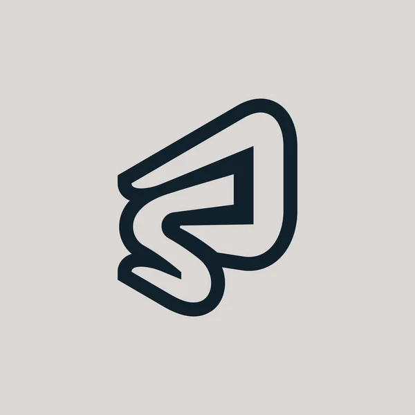 Современный Логотип Начальной Буквой — стоковый вектор