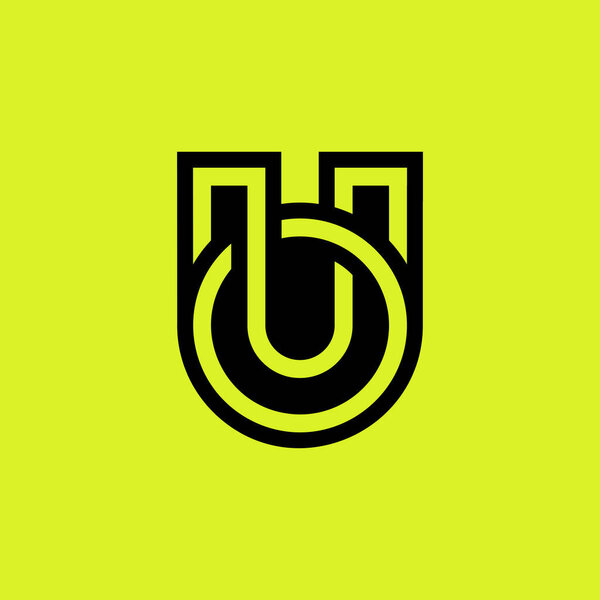 Initial letter UO or OU monogram  logo