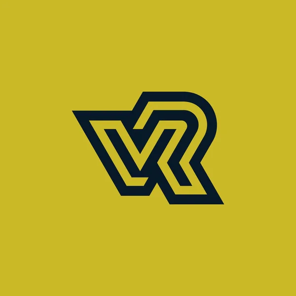最初の文字VrまたはRvモノグラムのロゴ — ストックベクタ