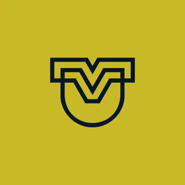 Logo Iniziale Della Lettera Del Monogramma — Vettoriale Stock
