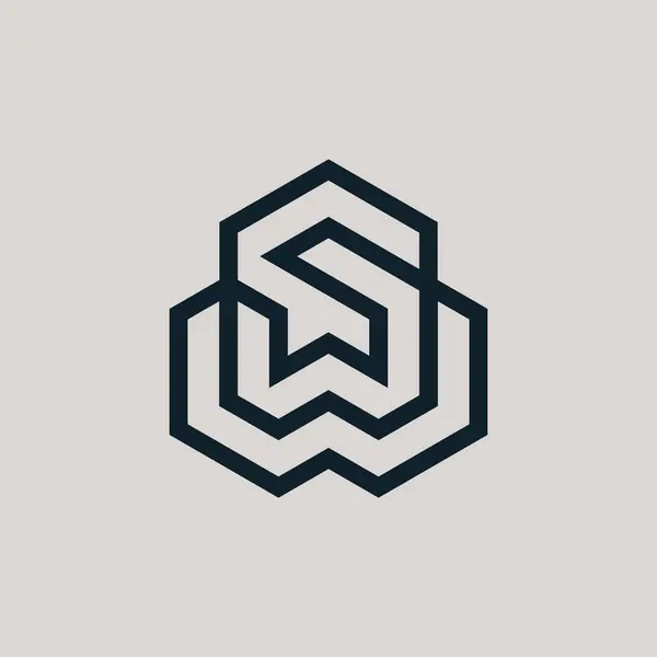 Moderne Beginletter Monogram Logo Stockvector