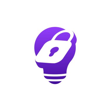 Modern ve zarif ampul amblemi.