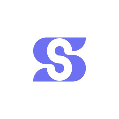negatif uzay harfi S veya SS logosu