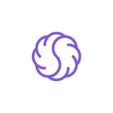 S harfi soyut beyin logosu