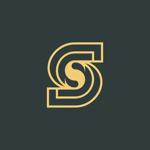 Basit ve zarif S veya SS logosu