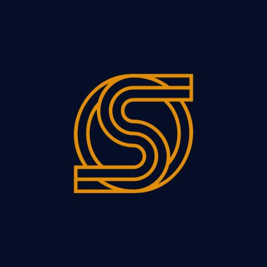 Modern dairesel S ve O logosu