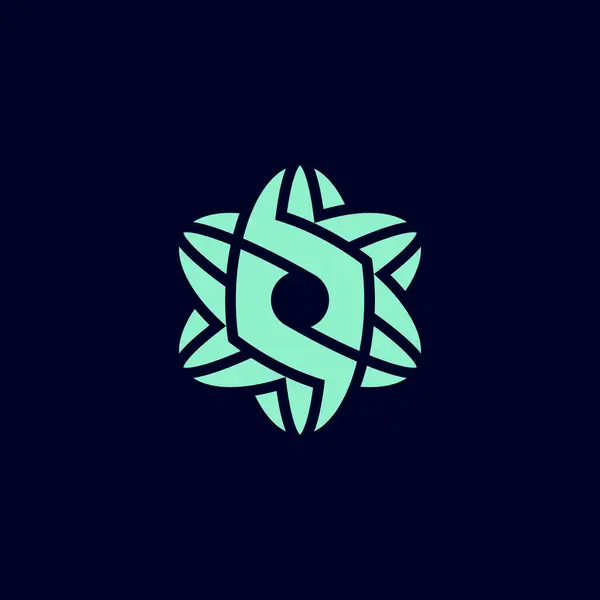 Abstraktes Blütenblatt Buchstabe Logo Stockvektor