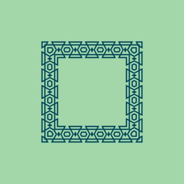 modern dekoratif kare çerçeve dekoratif desen