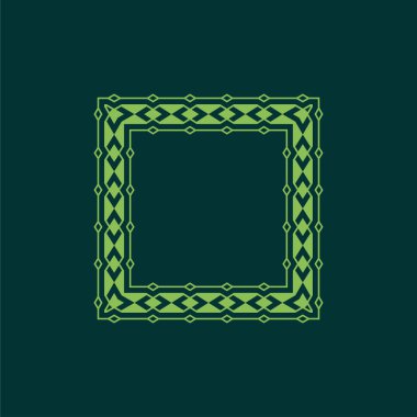 modern dekoratif kare çerçeve dekoratif desen