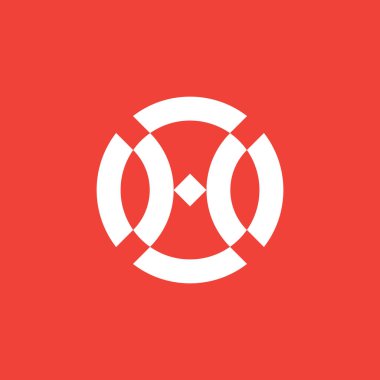 Modern ilk harf H çember fütüristik logo