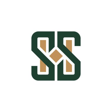 Zarif ilk harf HS veya SH logosu