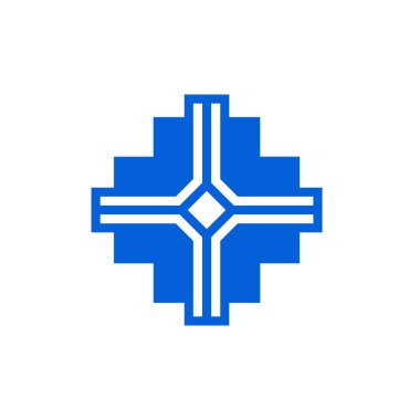 soyut modern tıbbi haç teknolojisi logosu