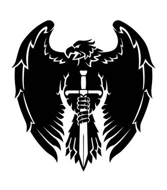 Kartal Kılıç Tutuyor, Siluet Çizimi