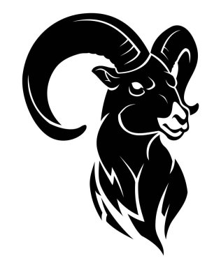 Ram Baş İzole Çizim Tasarımı