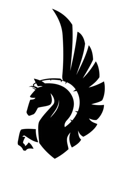 Pegasus Design Izolovaná Ilustrace Fantazie — Stockový vektor