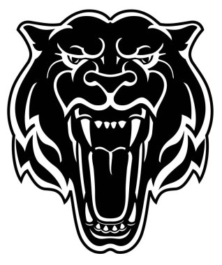 Kaplan Silueti Maske Başlığı, İzole İllüstrasyon