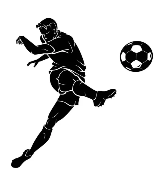 stock vector Soccer Powerful Front Kick Illustration