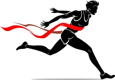 Kadın Koşucu Silueti, Bitiş Çizgisi