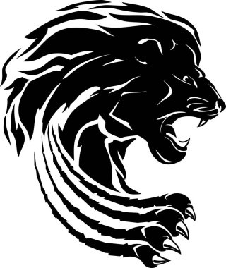 Aslan Vahşi Pençe Saldırısı Silueti