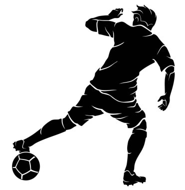 Futbol Oyunu, Siluet Atletizm Topu Topu Geriye Görünümü