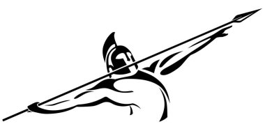 Soyut Mızrak Fırlatma Çizimi